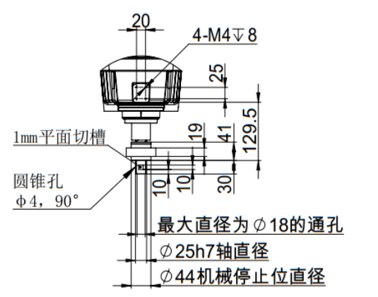 丝杆最后装置尺寸图
